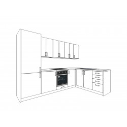 Кухонный гарнитур PLATINUM 2,87 x 1,87 m