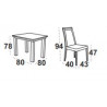 Столовый гарнитур (cтол и 4 стула)